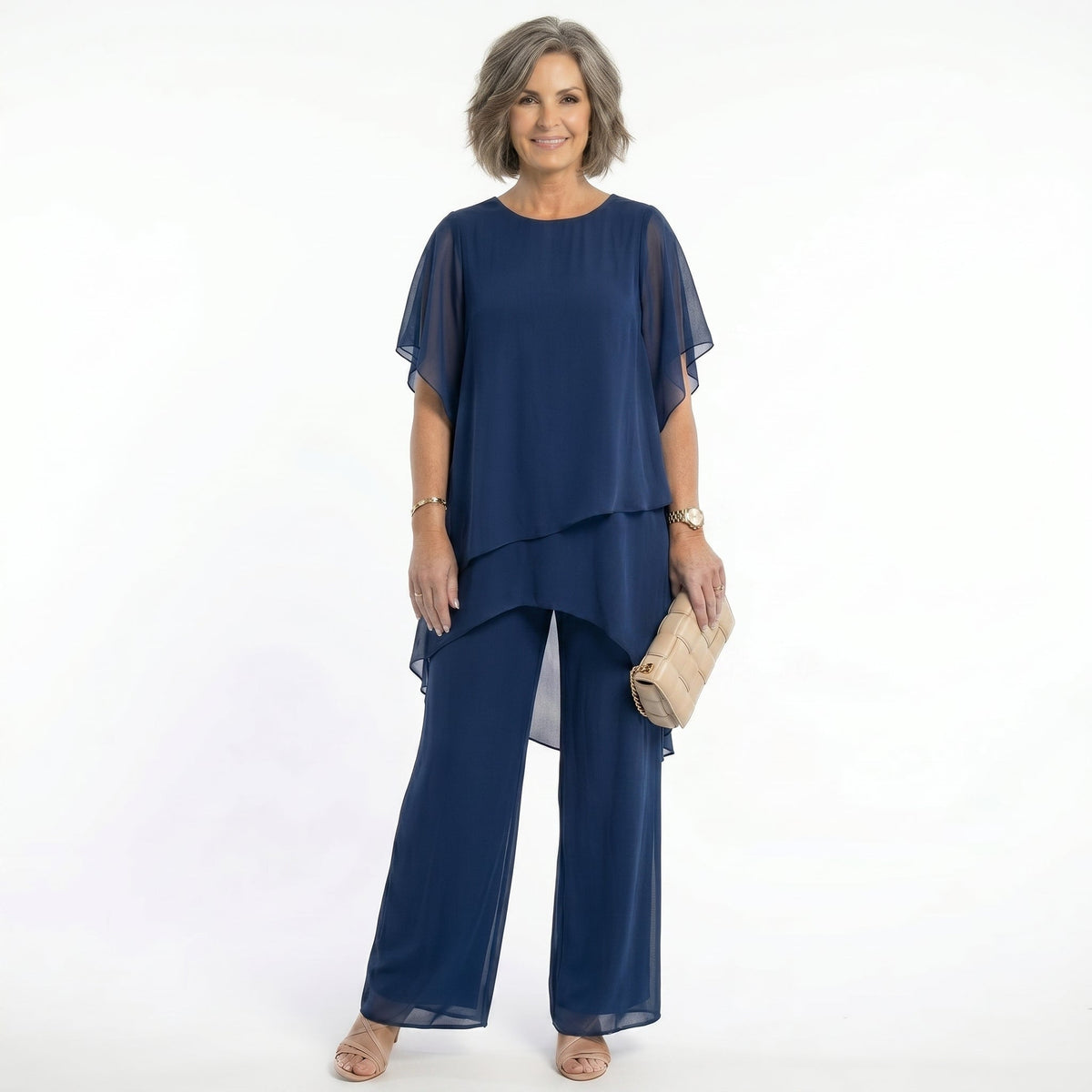 Ana | Conjunto Elegante de Ceremonia Mujer Túnica Asimétrica
