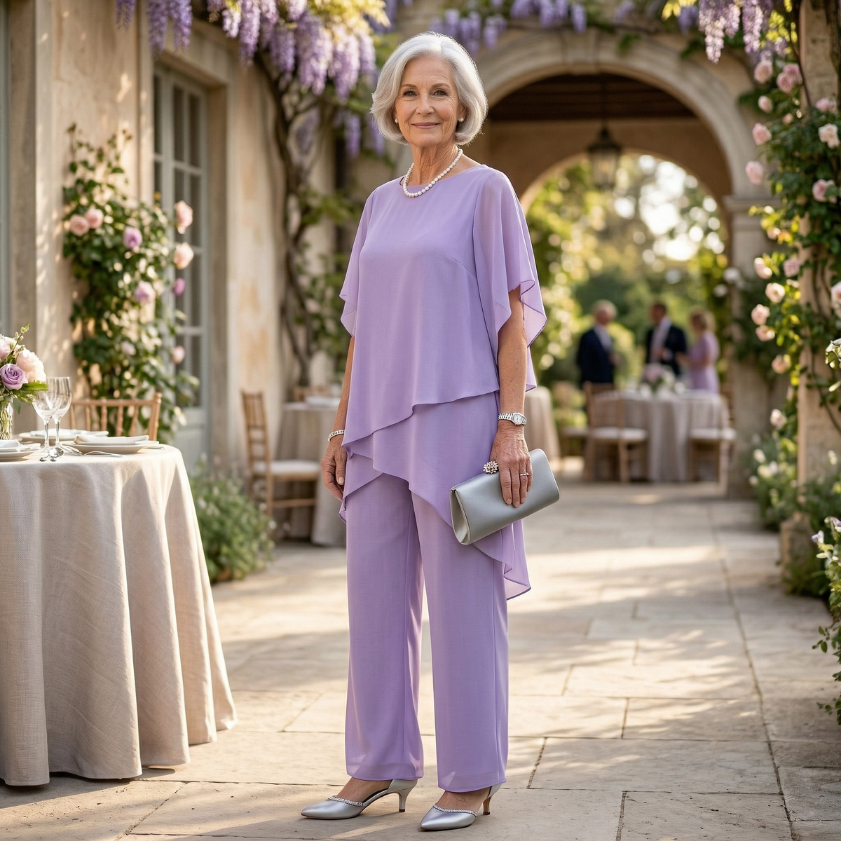 Ana | Conjunto Elegante de Ceremonia Mujer Túnica Asimétrica