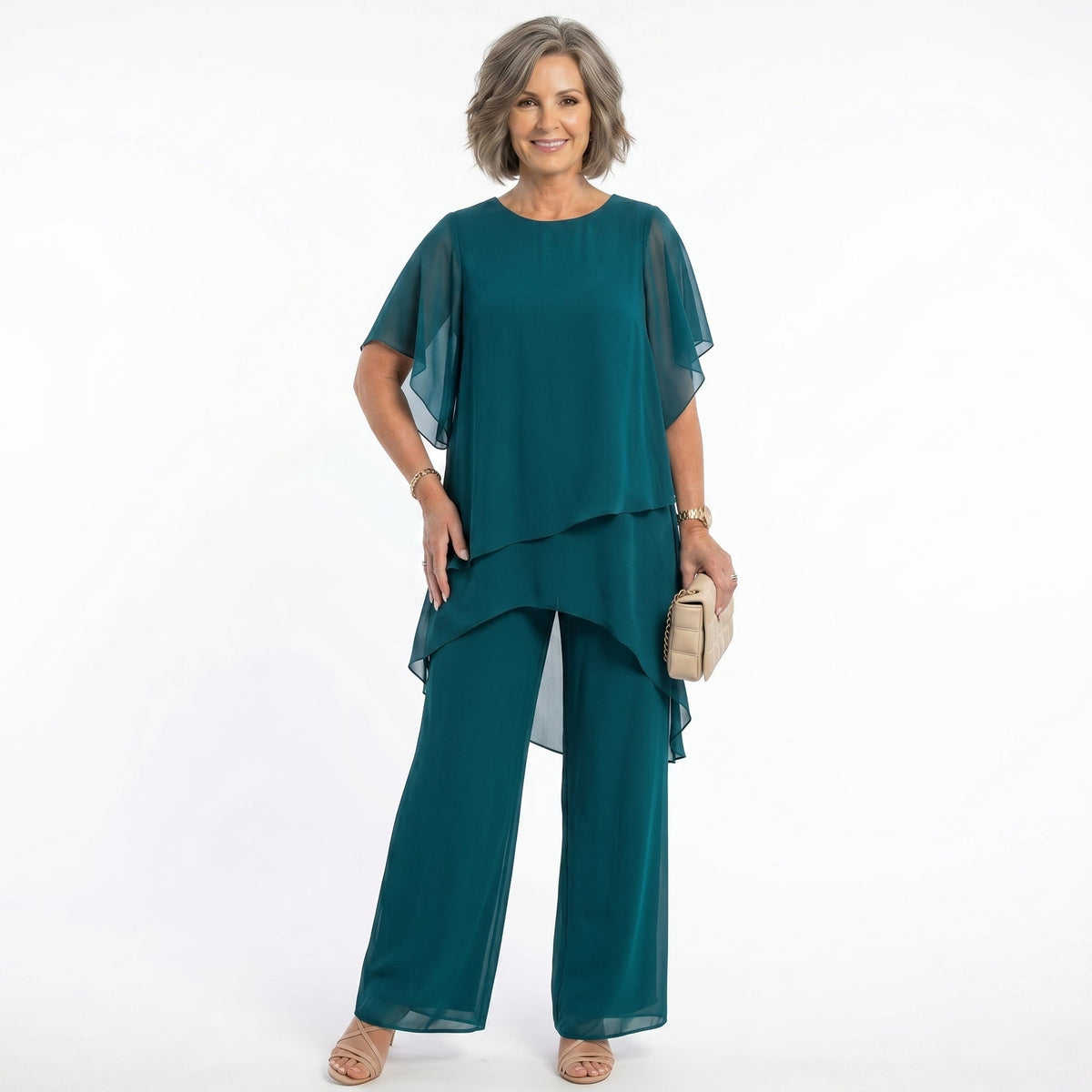 Ana | Conjunto Elegante de Ceremonia Mujer Túnica Asimétrica