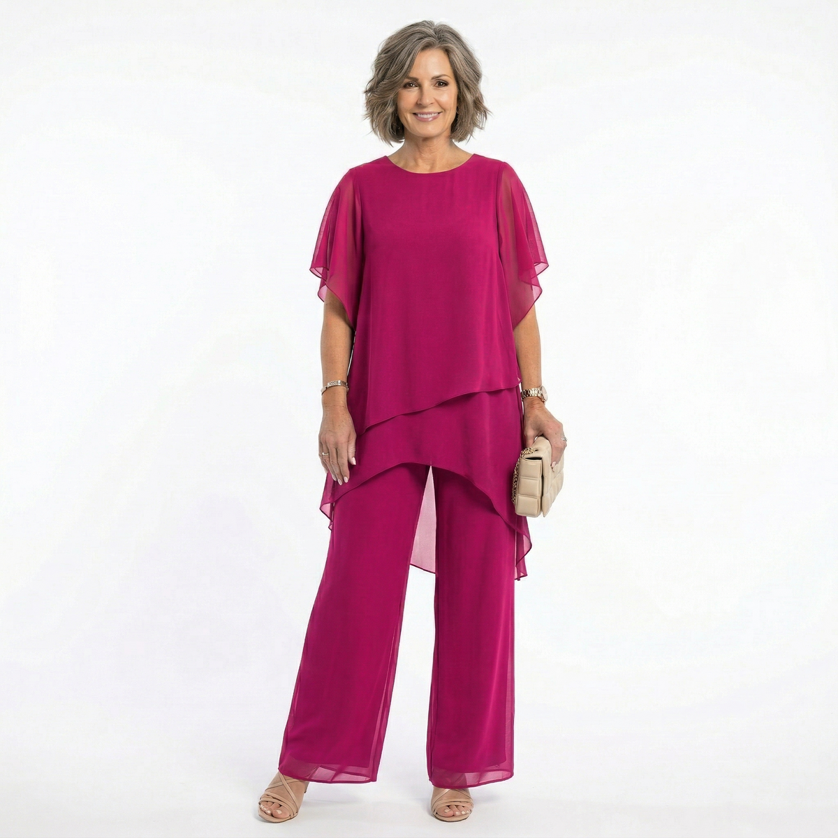 Ana | Conjunto Elegante de Ceremonia Mujer Túnica Asimétrica