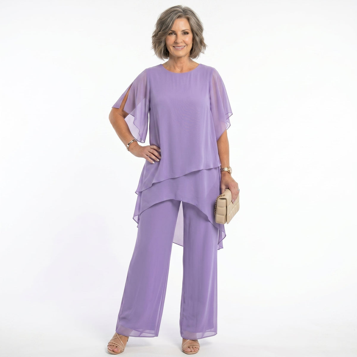 Ana | Conjunto Elegante de Ceremonia Mujer Túnica Asimétrica