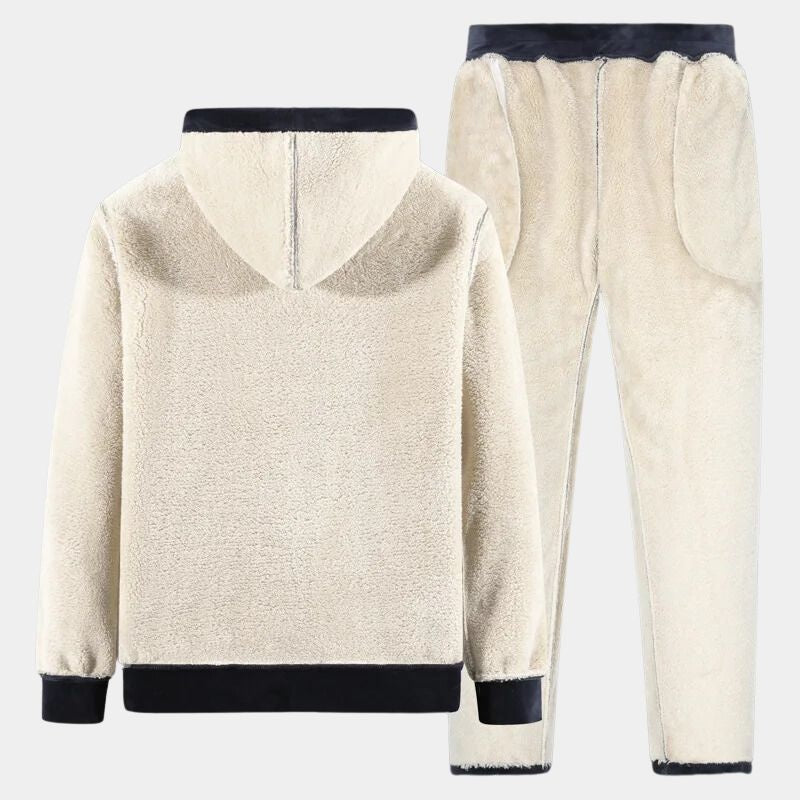 Camilo | Conjunto Sudadera Hombre con Forro de Peluche Capucha Cremallera