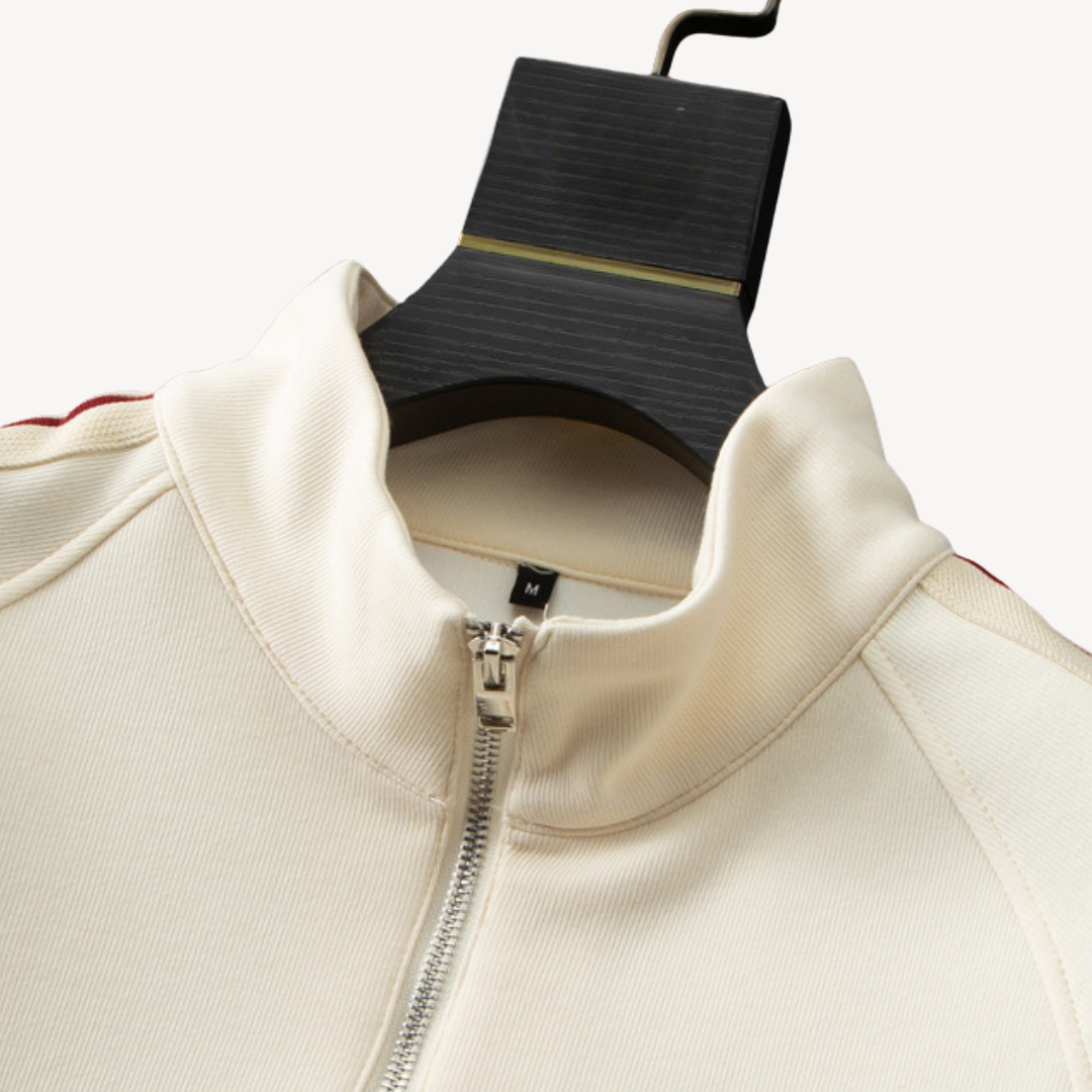Alejandro | Conjunto Sudadera Hombre Media Cremallera Franjas Laterales