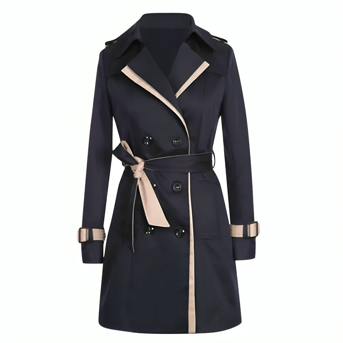 Beatriz | Gabardina Trench Doble Botonadura Mujer Cuello Solapa