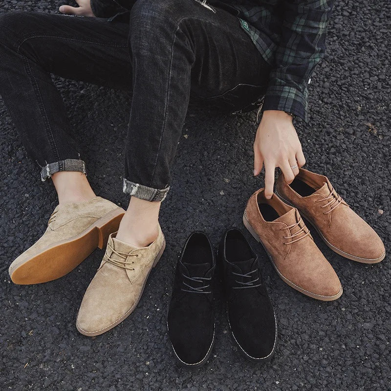 Bruno | Zapatos Derby de Gamuza Hombre con Cordones