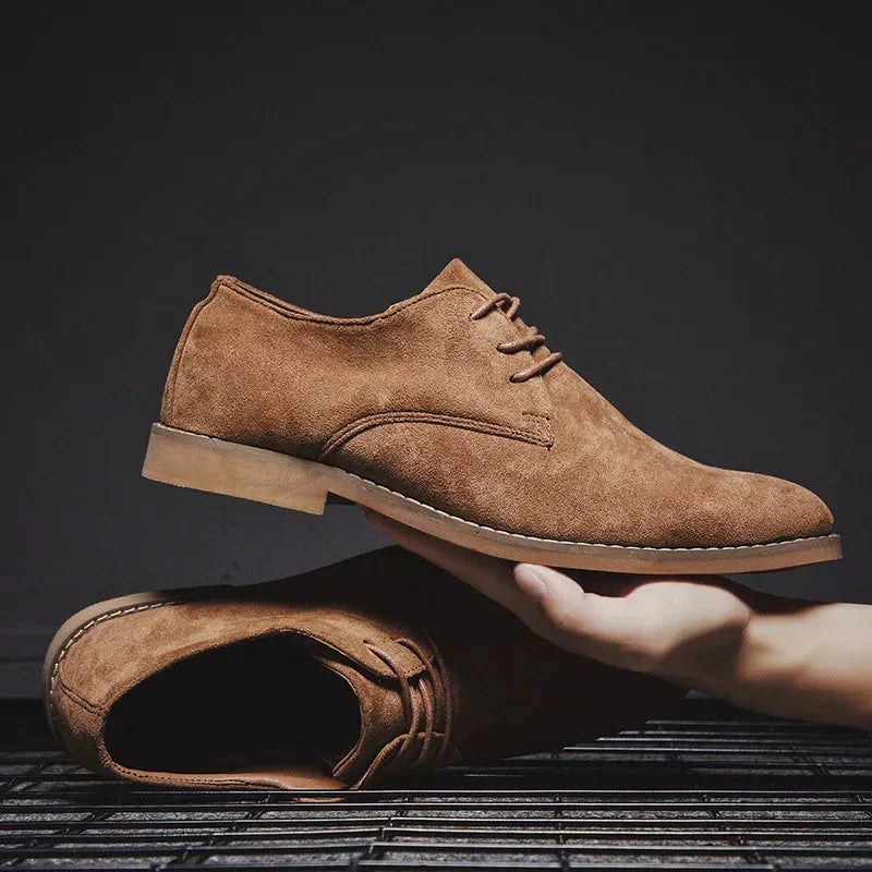 Bruno | Zapatos Derby de Gamuza Hombre con Cordones