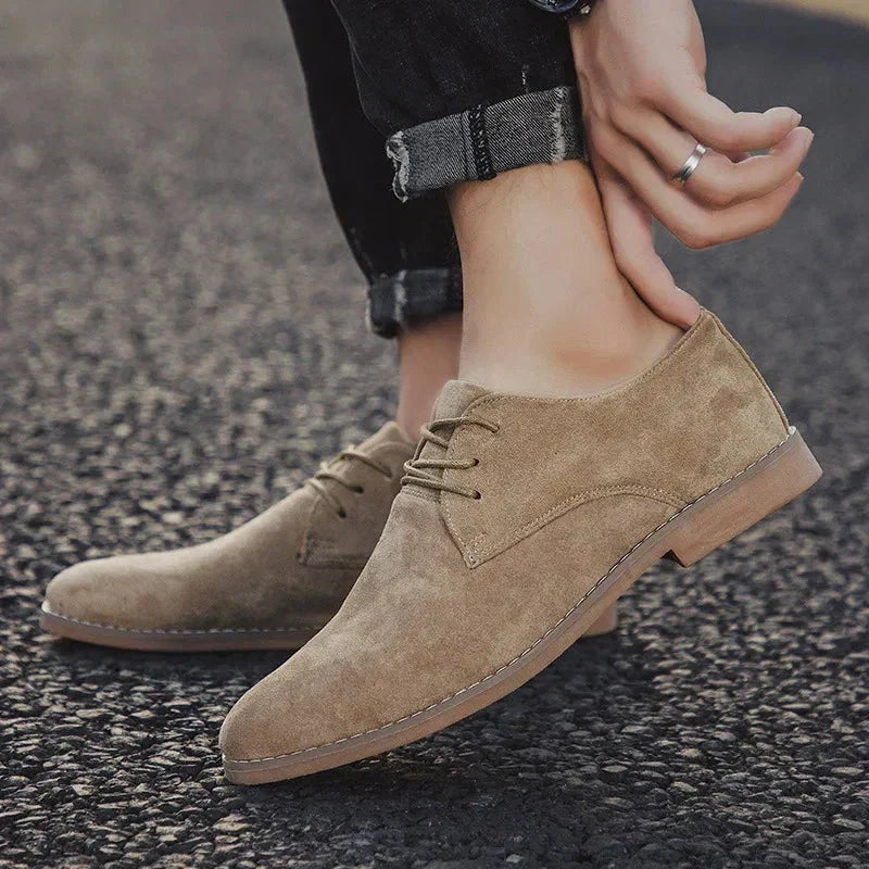 Bruno | Zapatos Derby de Gamuza Hombre con Cordones