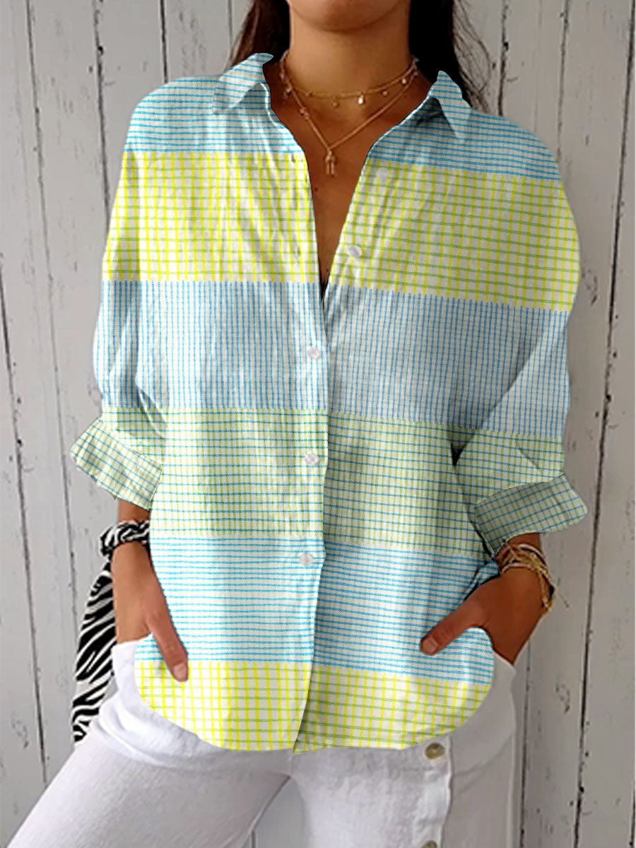 Camila | Blusa de Otoño Estampada Mujer Escote V