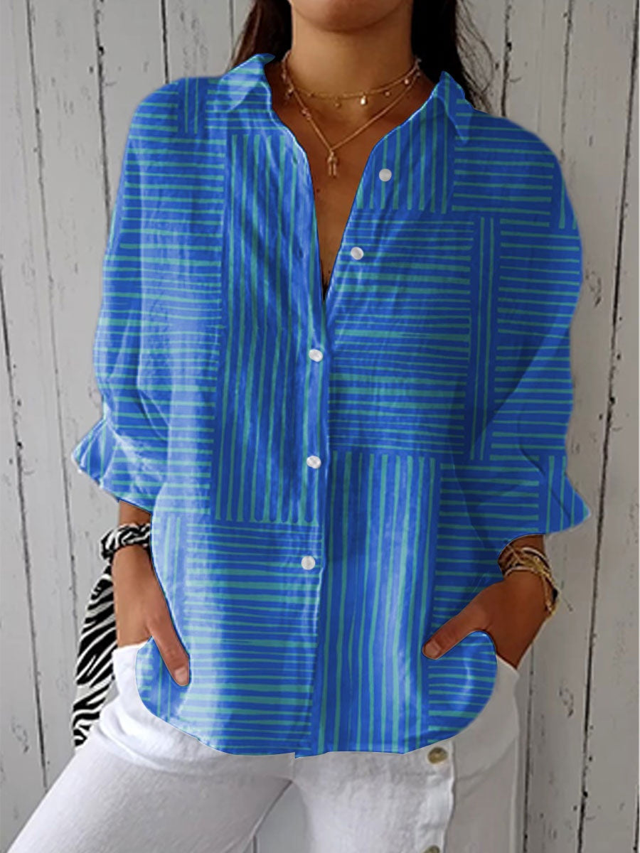 Camila | Blusa de Otoño Estampada Mujer Escote V