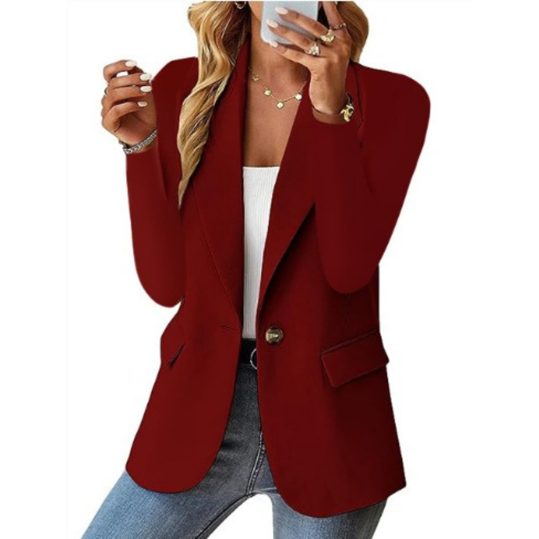 Elena | Blazer Mujer Manga Larga Cuello Solapa Un Botón