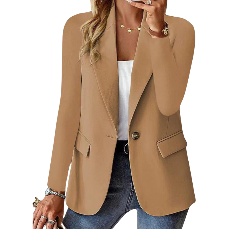 Elena | Blazer Mujer Manga Larga Cuello Solapa Un Botón