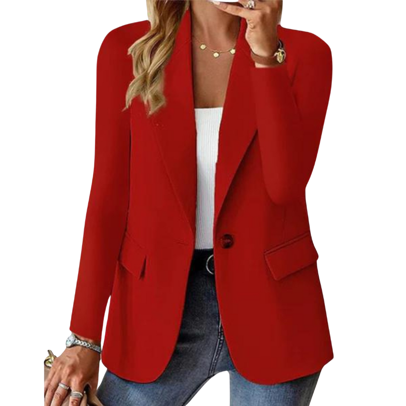 Elena | Blazer Mujer Manga Larga Cuello Solapa Un Botón
