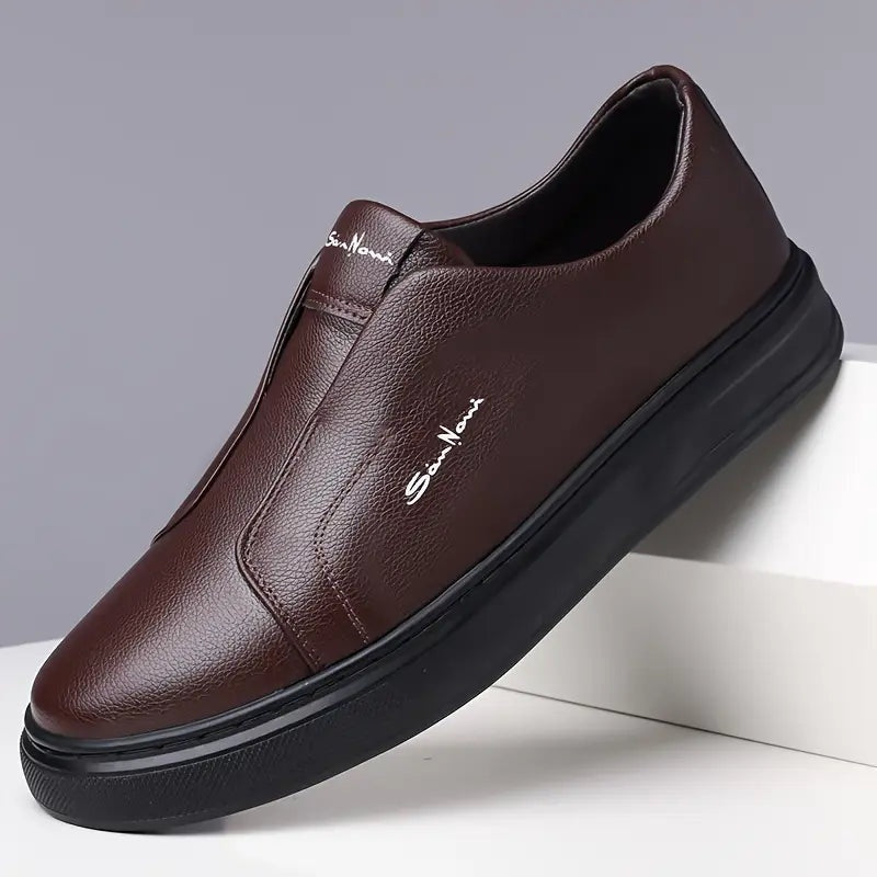 Emilio | Tenis Hombre Sin Cordones de Cuero Casual