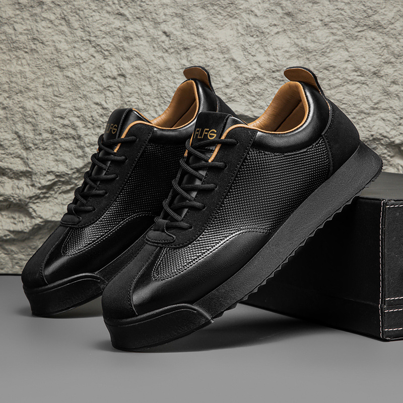 Guillermo | Tenis Hombre de Cuero Casual Cordones Suela Plana