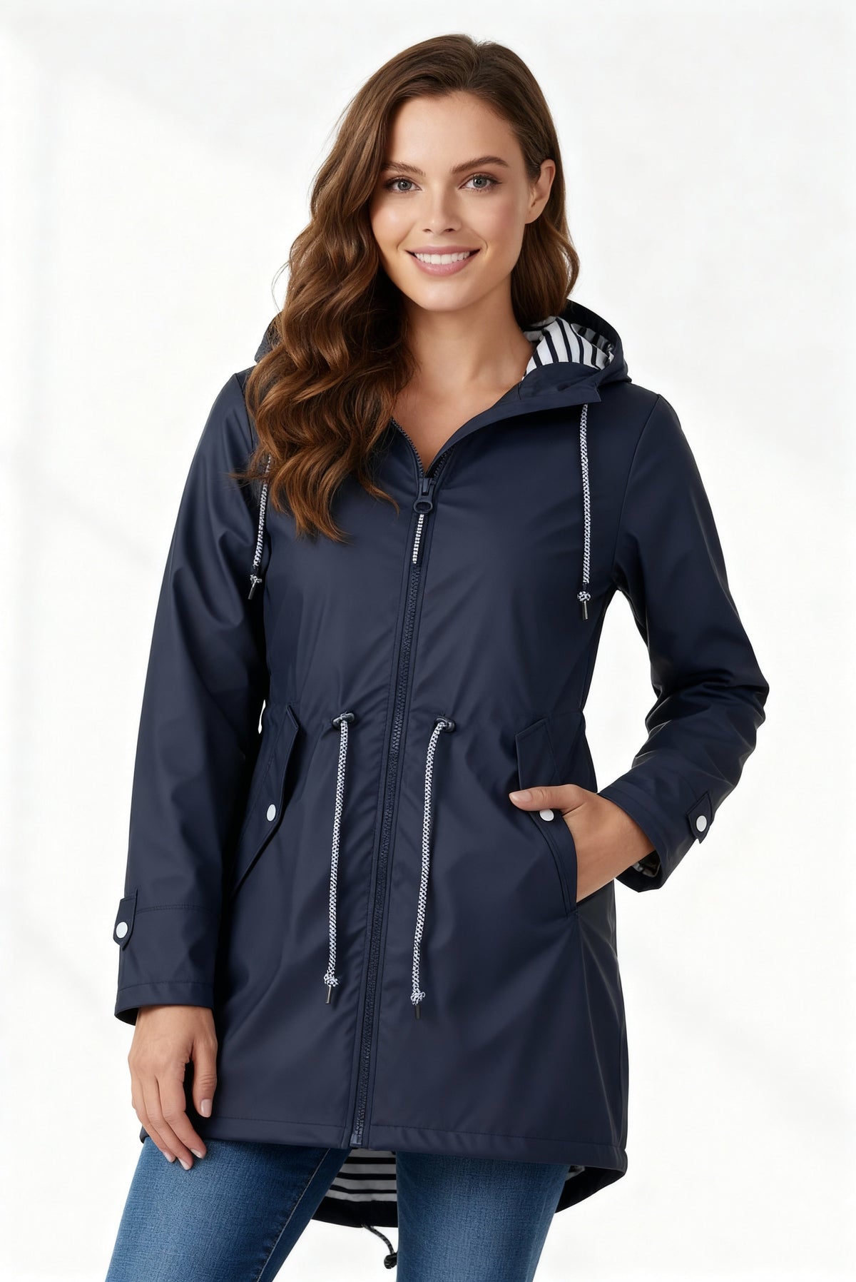 Inés | Chaqueta Impermeable Mujer con Capucha