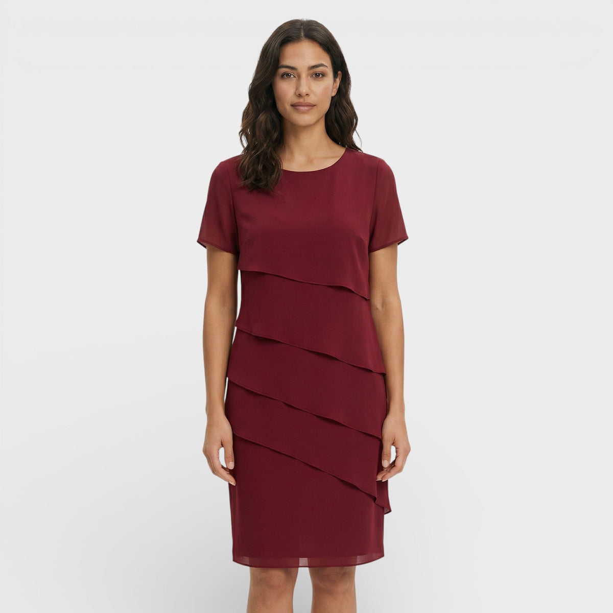 Isabella | Vestido Midi con Volantes Mujer Manga Corta