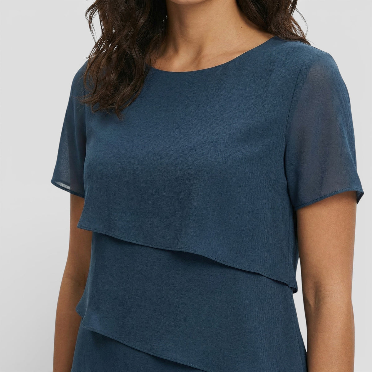 Isabella | Vestido Midi con Volantes Mujer Manga Corta