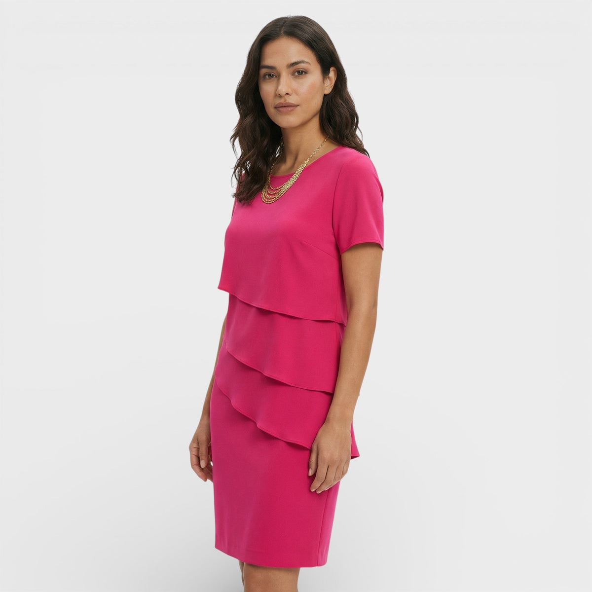 Isabella | Vestido Midi con Volantes Mujer Manga Corta