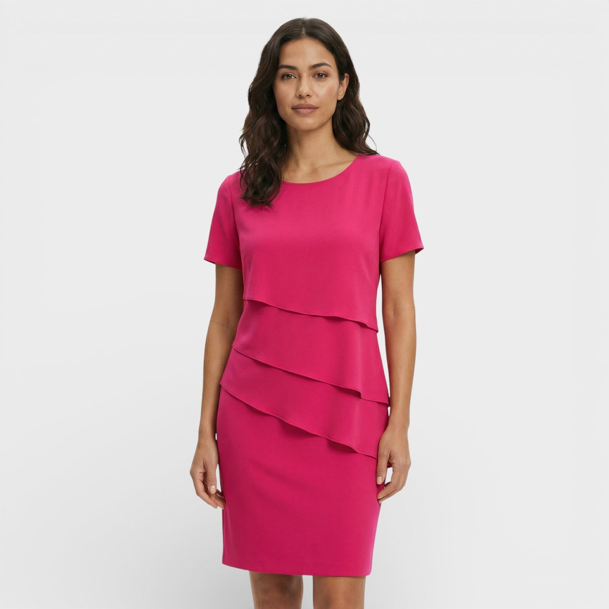 Isabella | Vestido Midi con Volantes Mujer Manga Corta