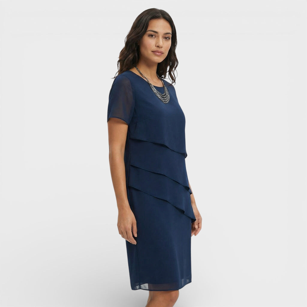Isabella | Vestido Midi con Volantes Mujer Manga Corta