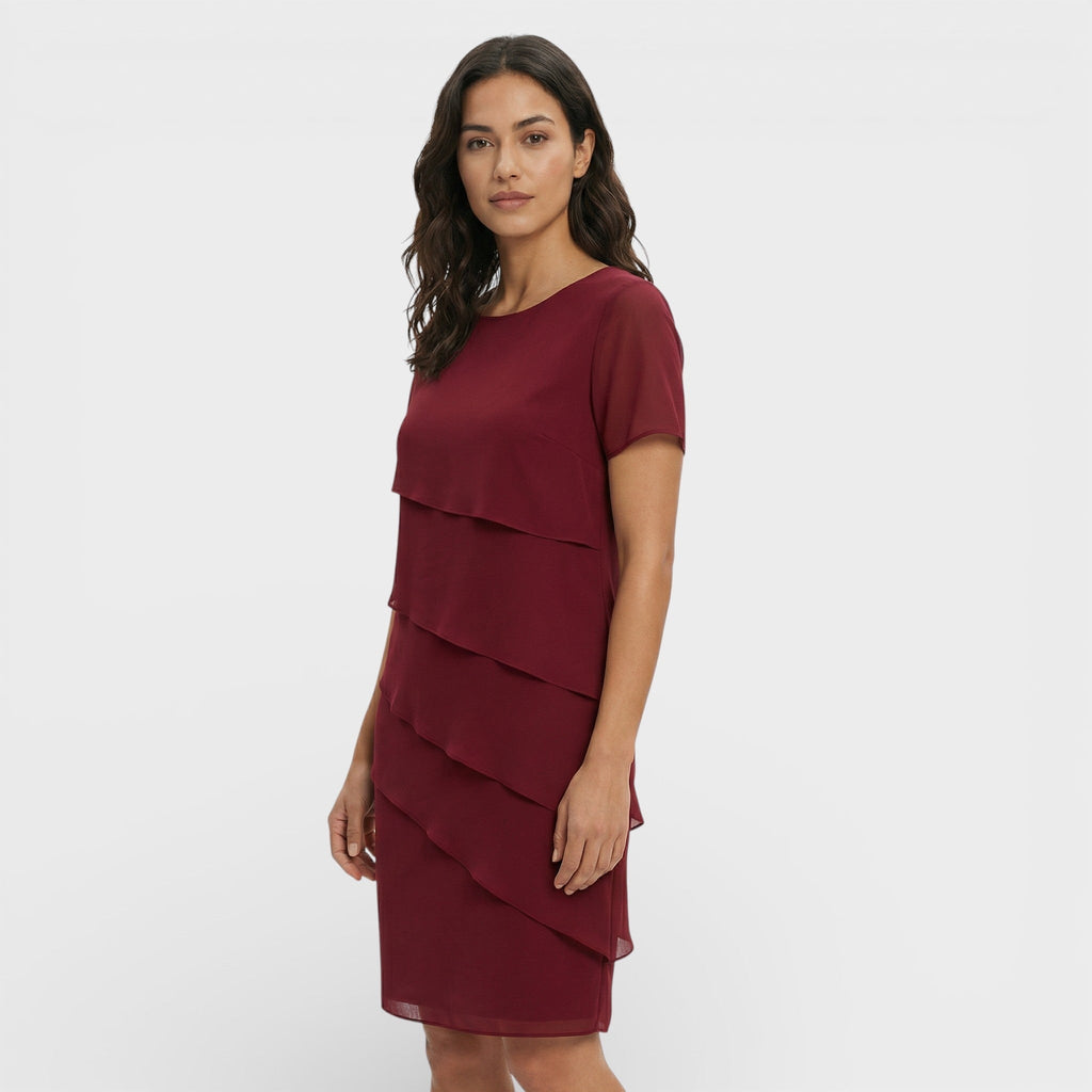 Isabella | Vestido Midi con Volantes Mujer Manga Corta