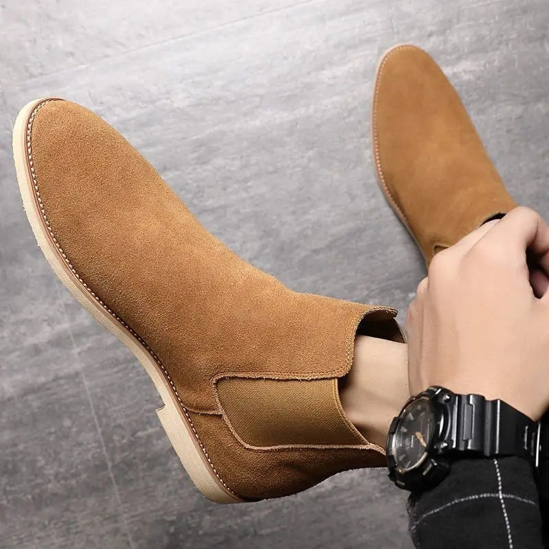 Ismael | Botas Chelsea de Gamuza Hombre Elástico Lateral