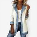 Lidia | Chaqueta de Jean Tejida Combinada de Otoño Mujer