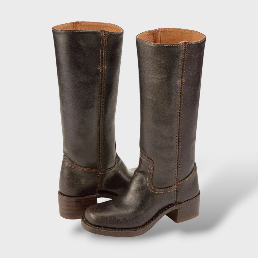 Lola | Botas Vaqueras de Cuero Mujer Caña Alta