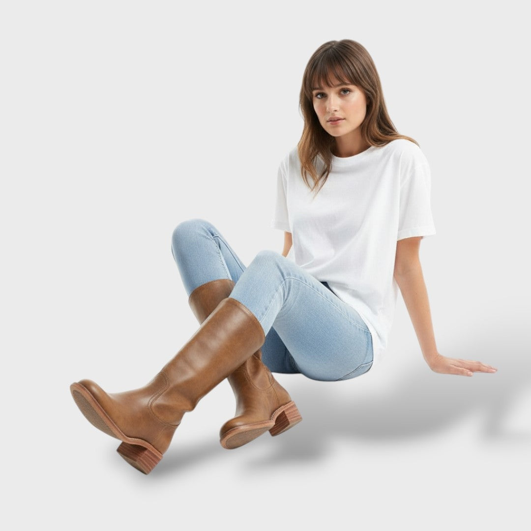 Lola | Botas Vaqueras de Cuero Mujer Caña Alta