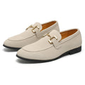 Lucas | Mocasines de Gamuza con Hebilla Dorada Hombre Casual