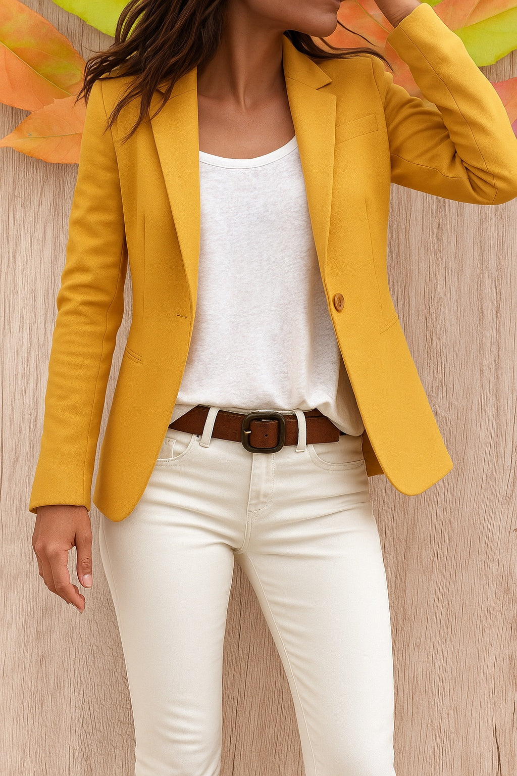 Gabriela | Blazer Ajustado Mujer Manga Larga Solapa