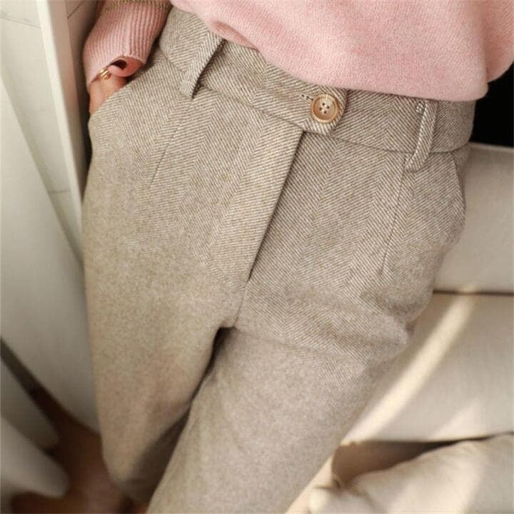 Martín | Pantalones de Vestir Hombre Espiga Corte Recto