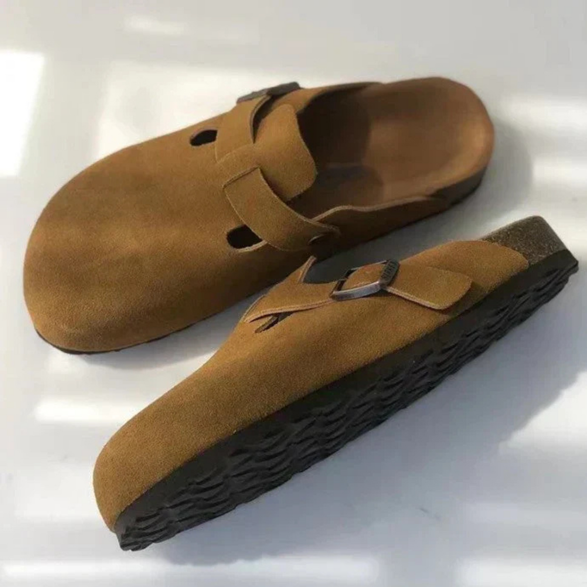 Mateo | Sandalias Planas Hombre Hebilla Ajustable