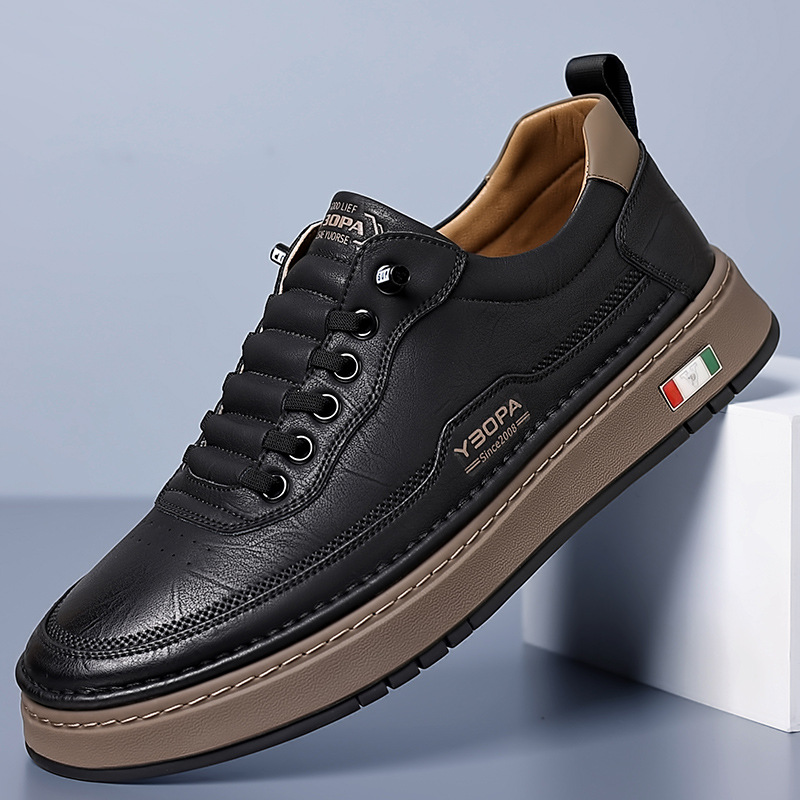 Mateo | Tenis Casual de Cuero Hombre Suela Acolchada