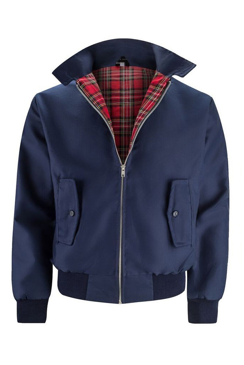 Miguel | Chaqueta Bomber Hombre Forro Tartán Cremallera
