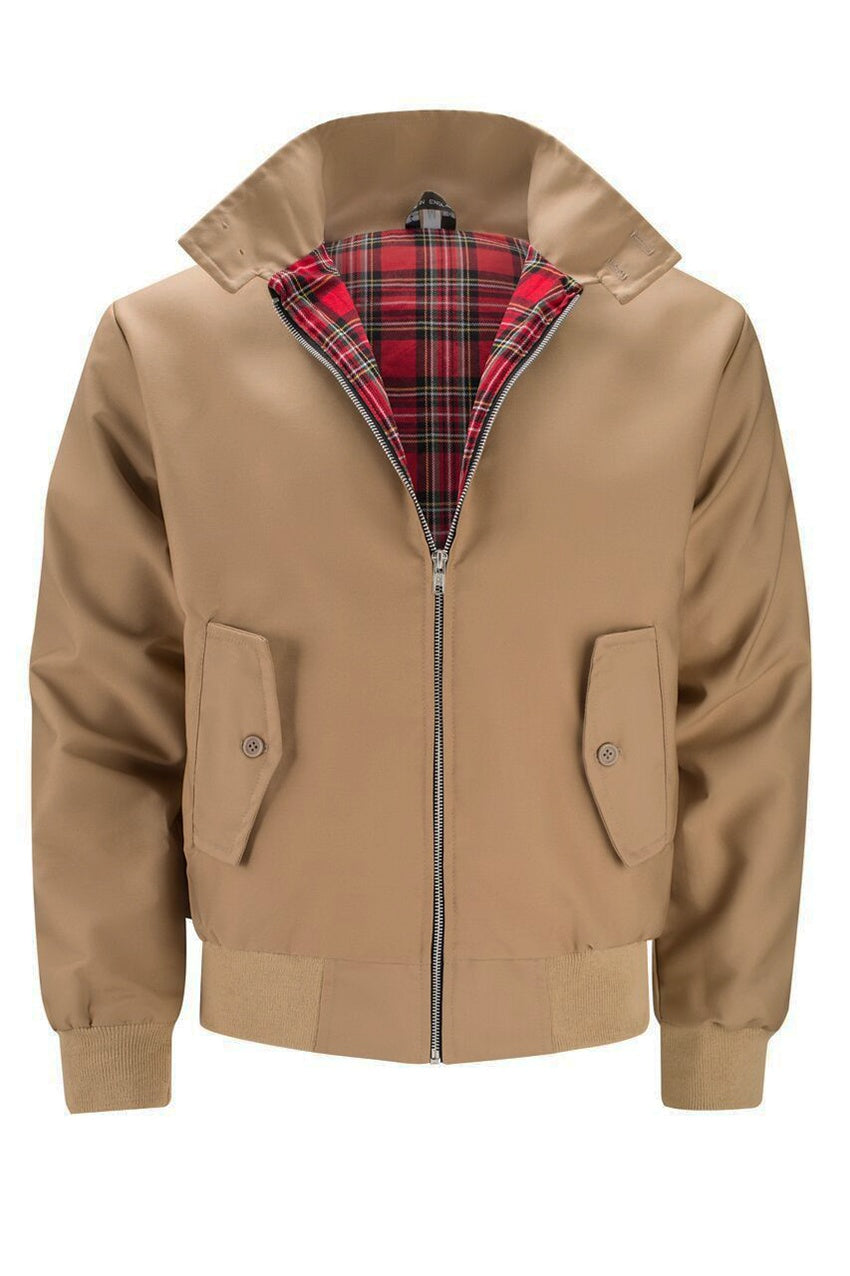 Miguel | Chaqueta Bomber Hombre Forro Tartán Cremallera
