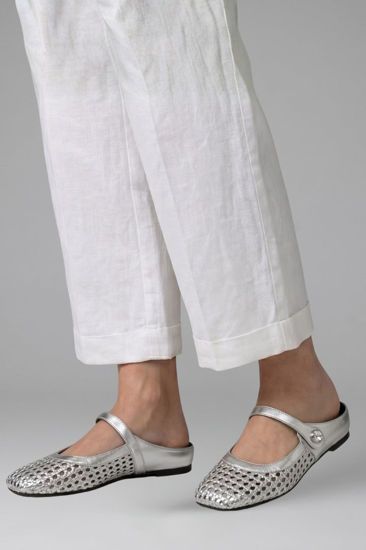 Paola | Mules Planos Tejidos Mary Jane Mujer Correa Joya