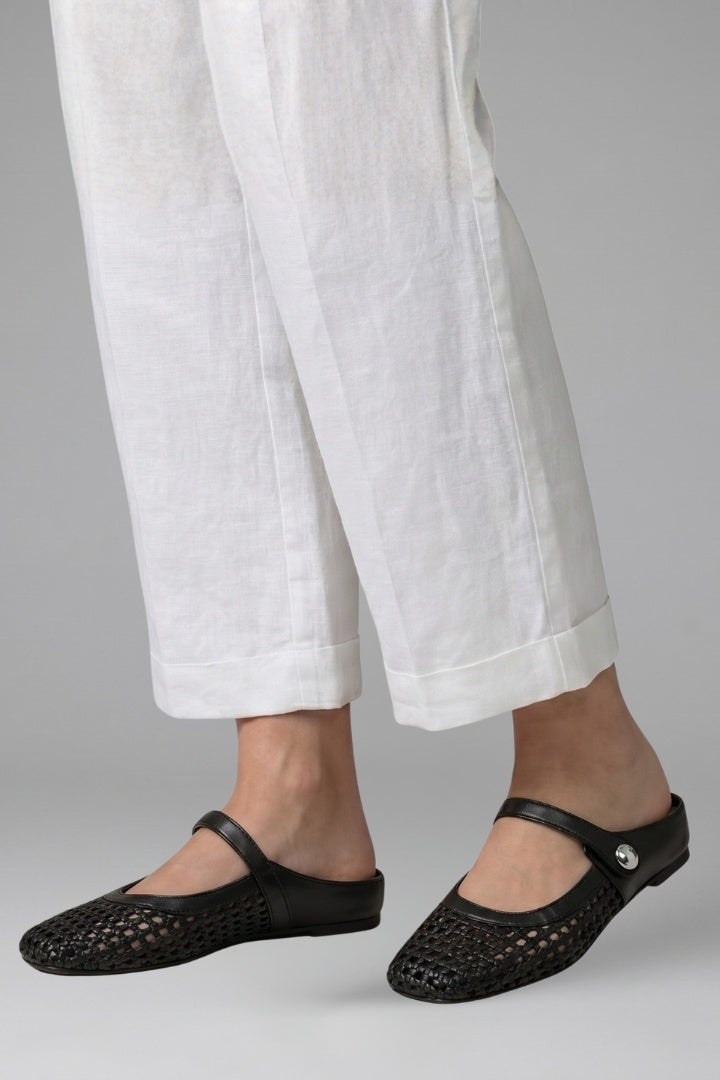 Paola | Mules Planos Tejidos Mary Jane Mujer Correa Joya