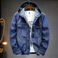 Pablo | Chaqueta de Jean con Capucha Hombre Denim Bolsillos