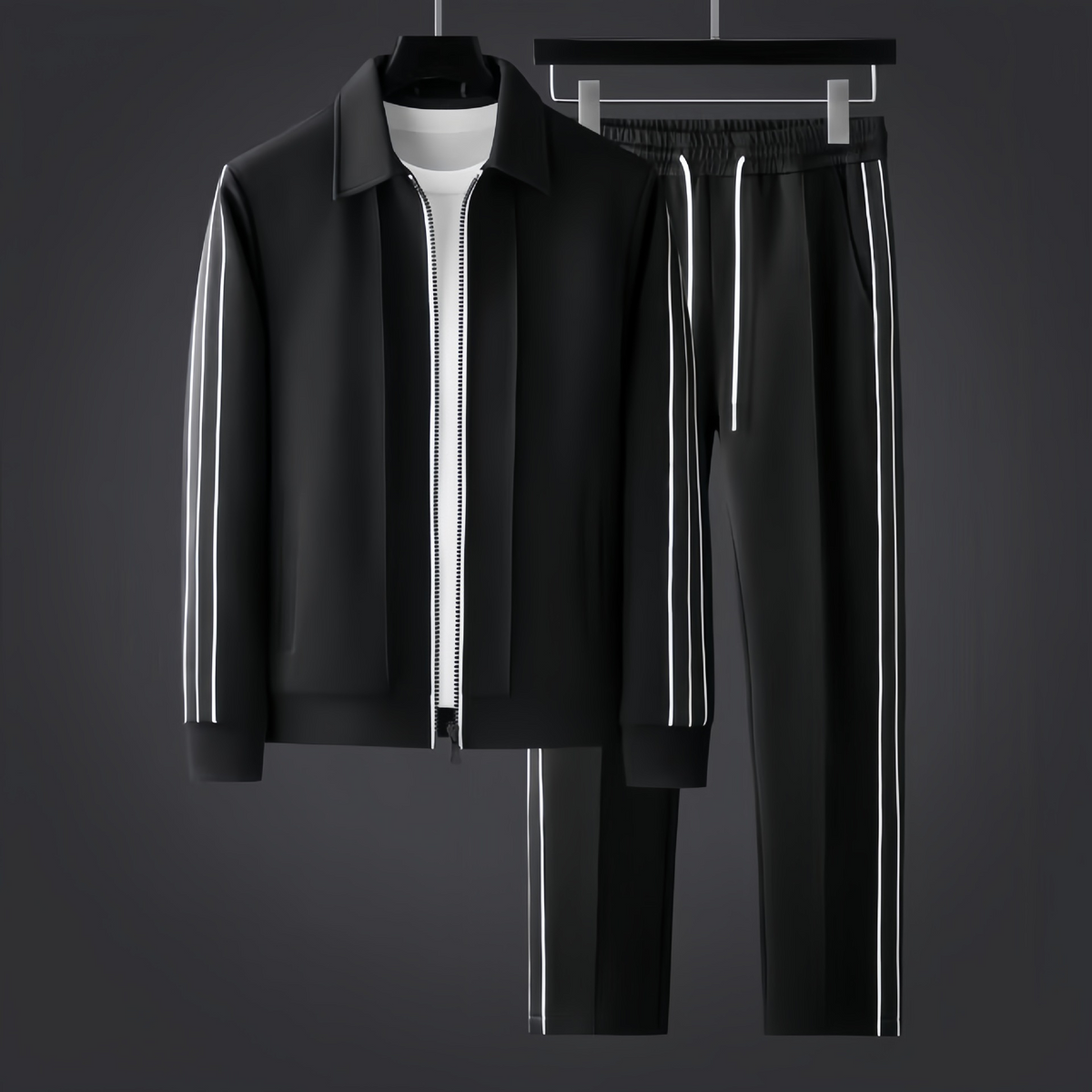 Pablo | Conjunto Sudadera Deportiva Hombre Cremallera Rayas Laterales