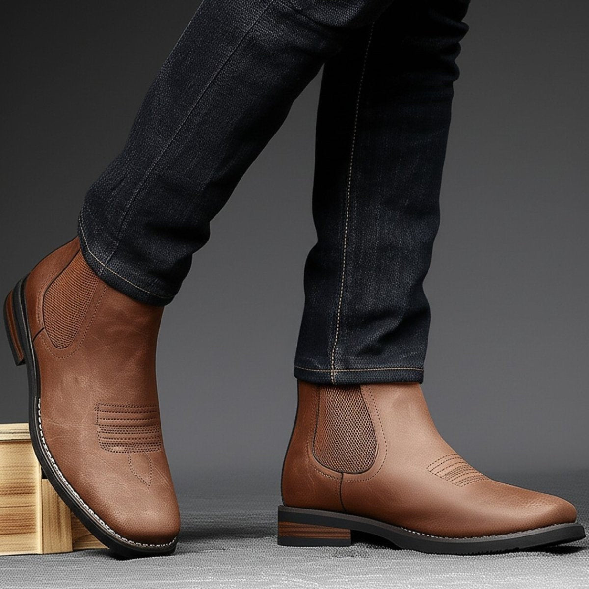 Rafael | Botas Chelsea Hombre Slip-On Cuero Sintético Suela Bloque