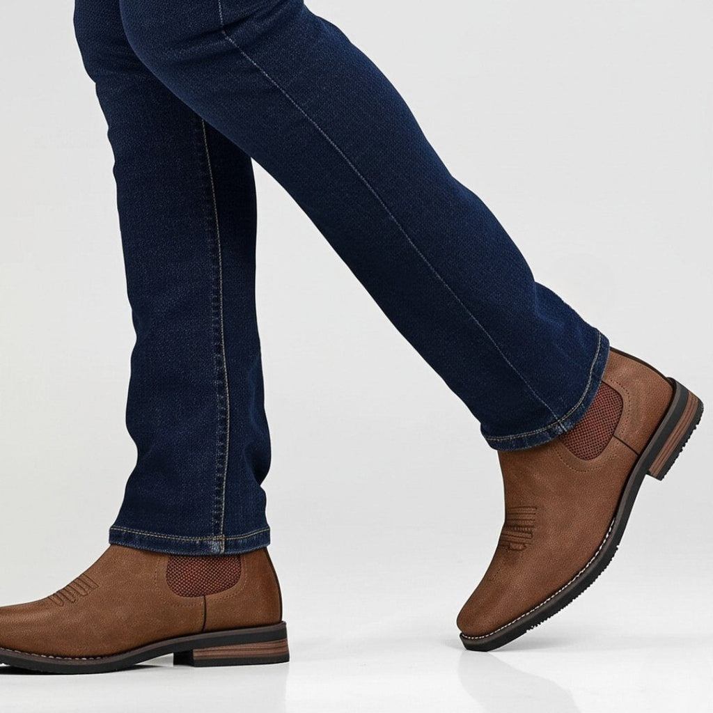 Rafael | Botas Chelsea Hombre Slip-On Cuero Sintético Suela Bloque