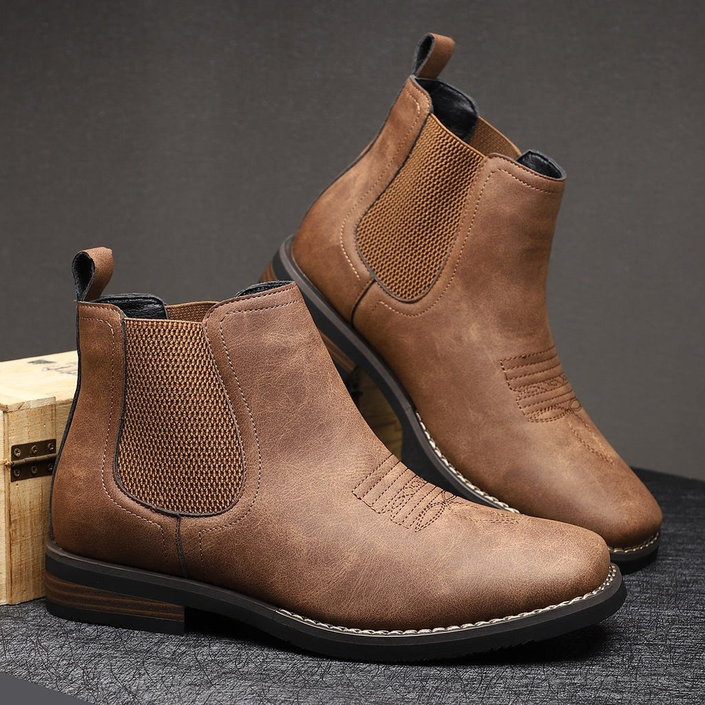 Rafael | Botas Chelsea Hombre Slip-On Cuero Sintético Suela Bloque