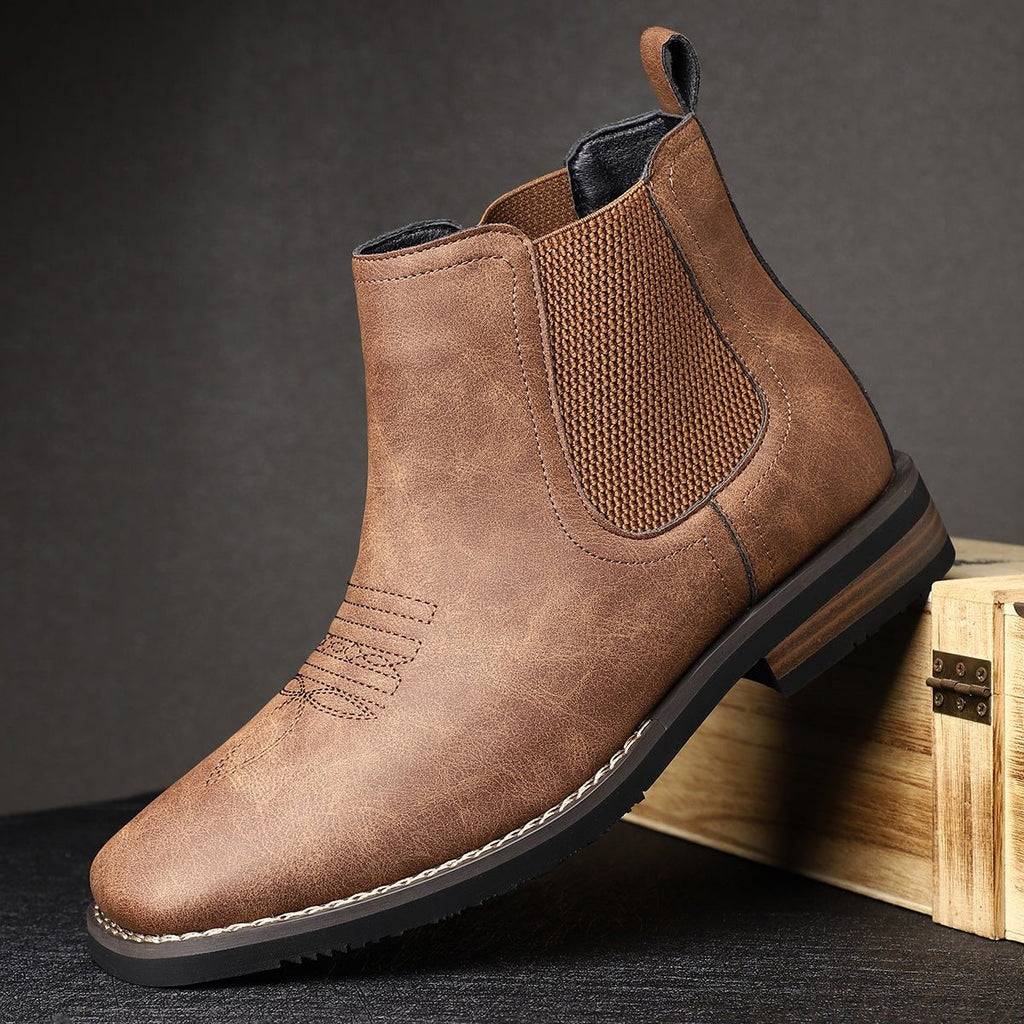 Rafael | Botas Chelsea Hombre Slip-On Cuero Sintético Suela Bloque