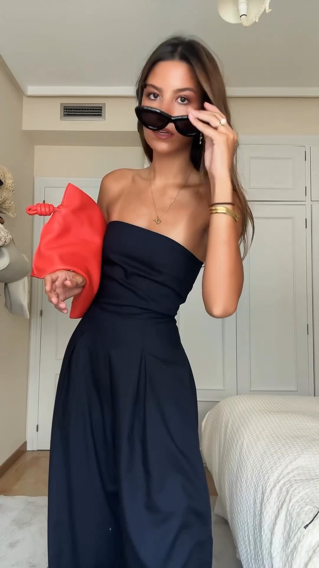 Valentina | Enterizo Largo Strapless Mujer Pierna Ancha