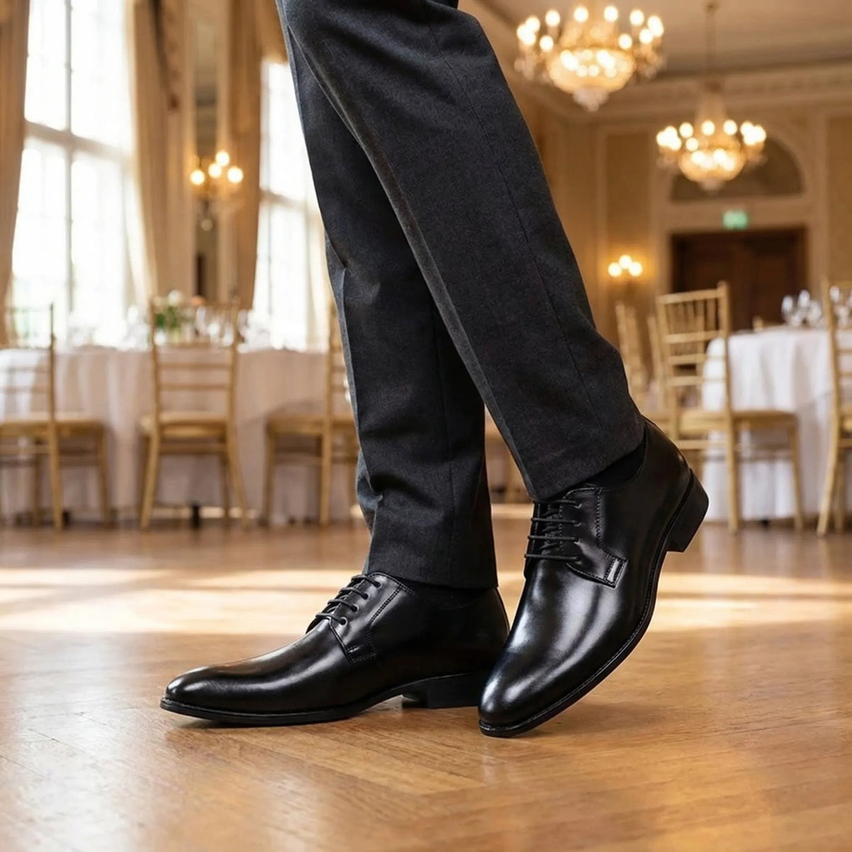 Rodrigo | Blucher de Cuero Hombre Cordones Punta Redonda