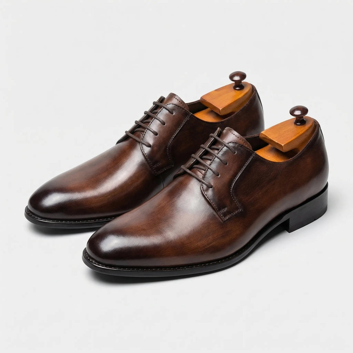 Rodrigo | Blucher de Cuero Hombre Cordones Punta Redonda