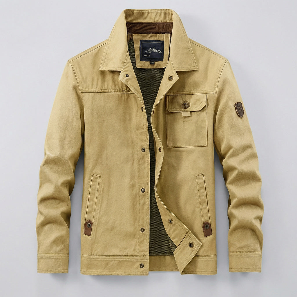 Rodrigo | Chaqueta Militar Hombre de Algodón Utilitaria Multibolsillos