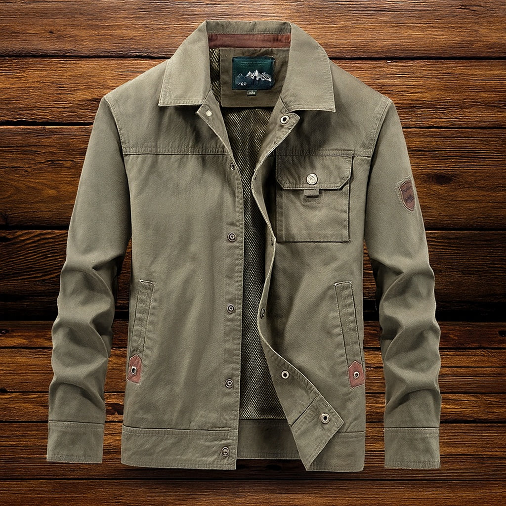 Rodrigo | Chaqueta Militar Hombre de Algodón Utilitaria Multibolsillos