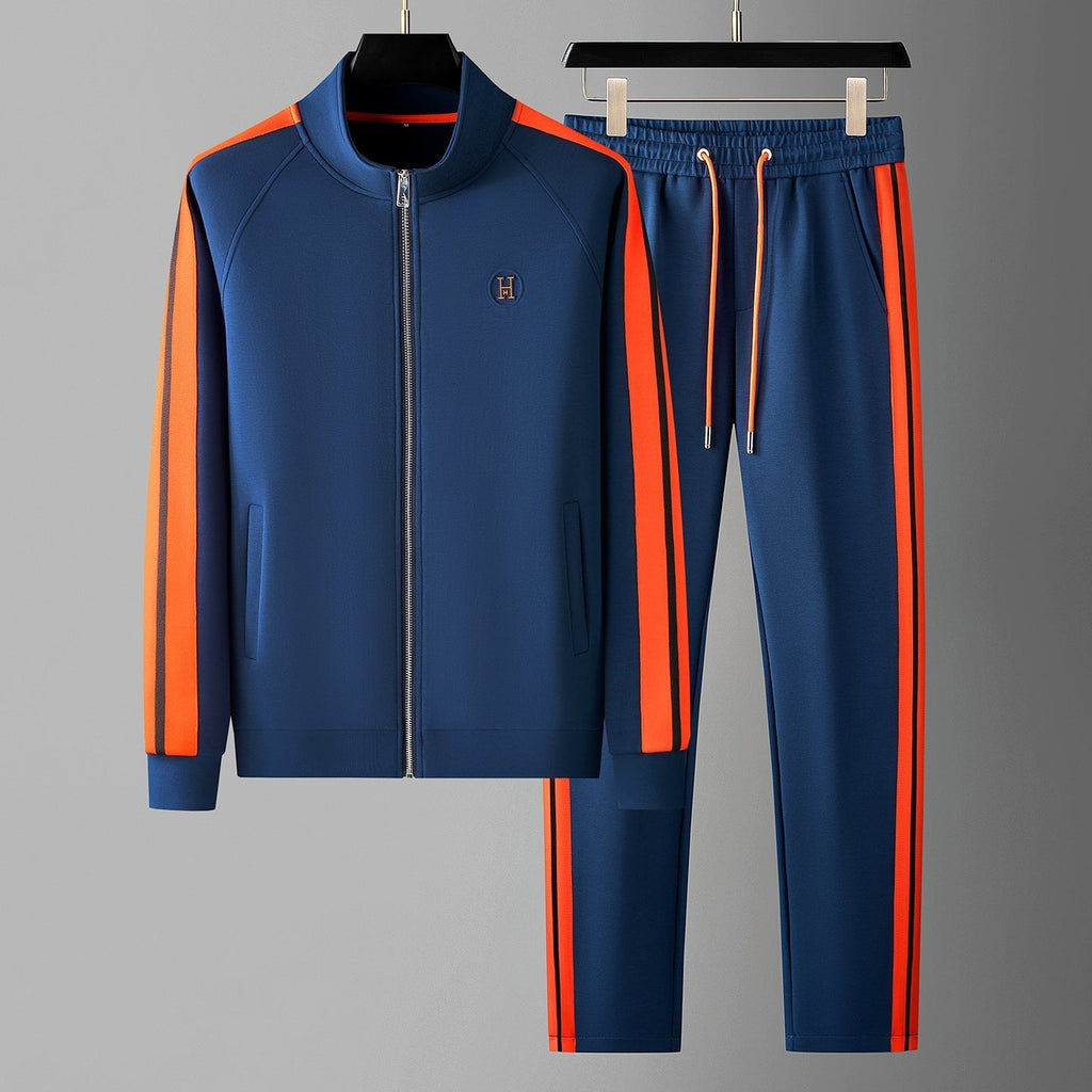 Rodrigo | Conjunto Sudadera Hombre Cremallera Franjas Contraste